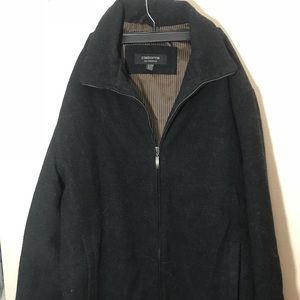 Outerwear 100% Wool Lined Grey Button Up Coat